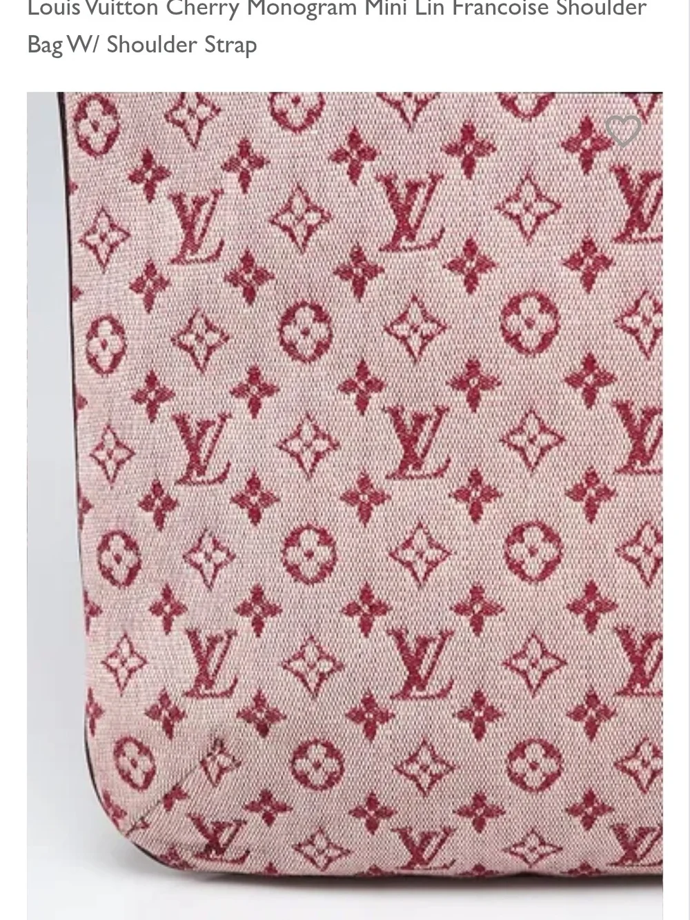 Louis Vuitton Cherry Red Monogram Laptop Tote with Burgundy Trim